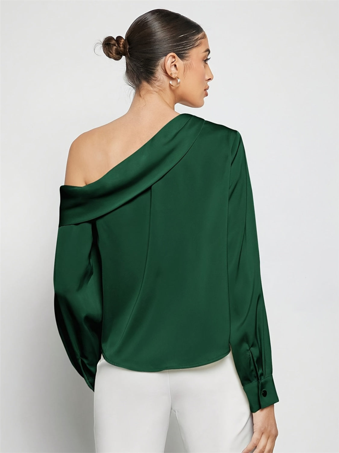 Ruched One-Shoulder Top