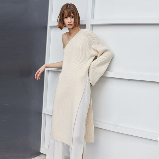 Asymmetrical Knitted Pullover