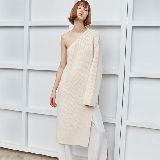 Asymmetrical Knitted Pullover