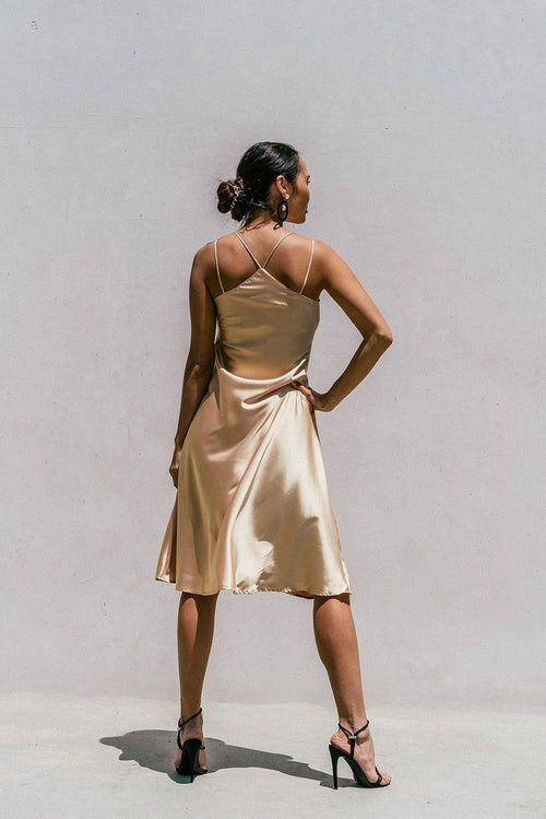 Minimal Satin Slip Dress