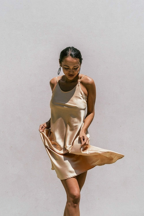 Minimal Satin Slip Dress