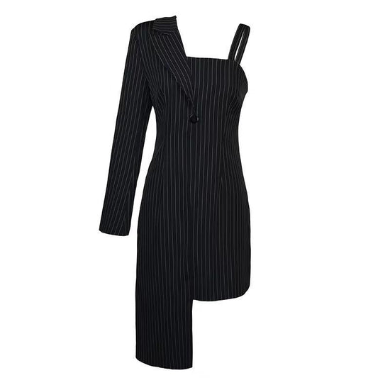 Pinstripe Blazer Dress