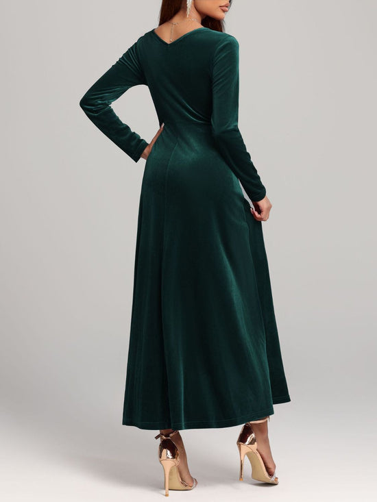 Velvet Square Neck Dress