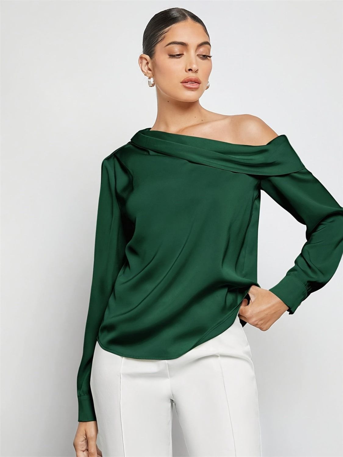 Ruched One-Shoulder Top