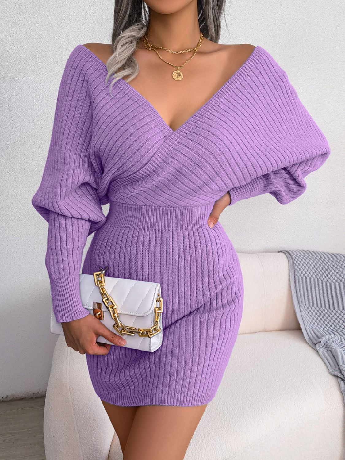 Dolman Sleeve Sweater Dress